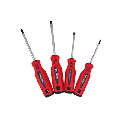 Jogo de chaves de fenda e phillips vermelho 4 peças