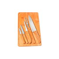 Conjunto Para Churrasco - Cozinha Em Bambu - Inox - 6 Peças - 1