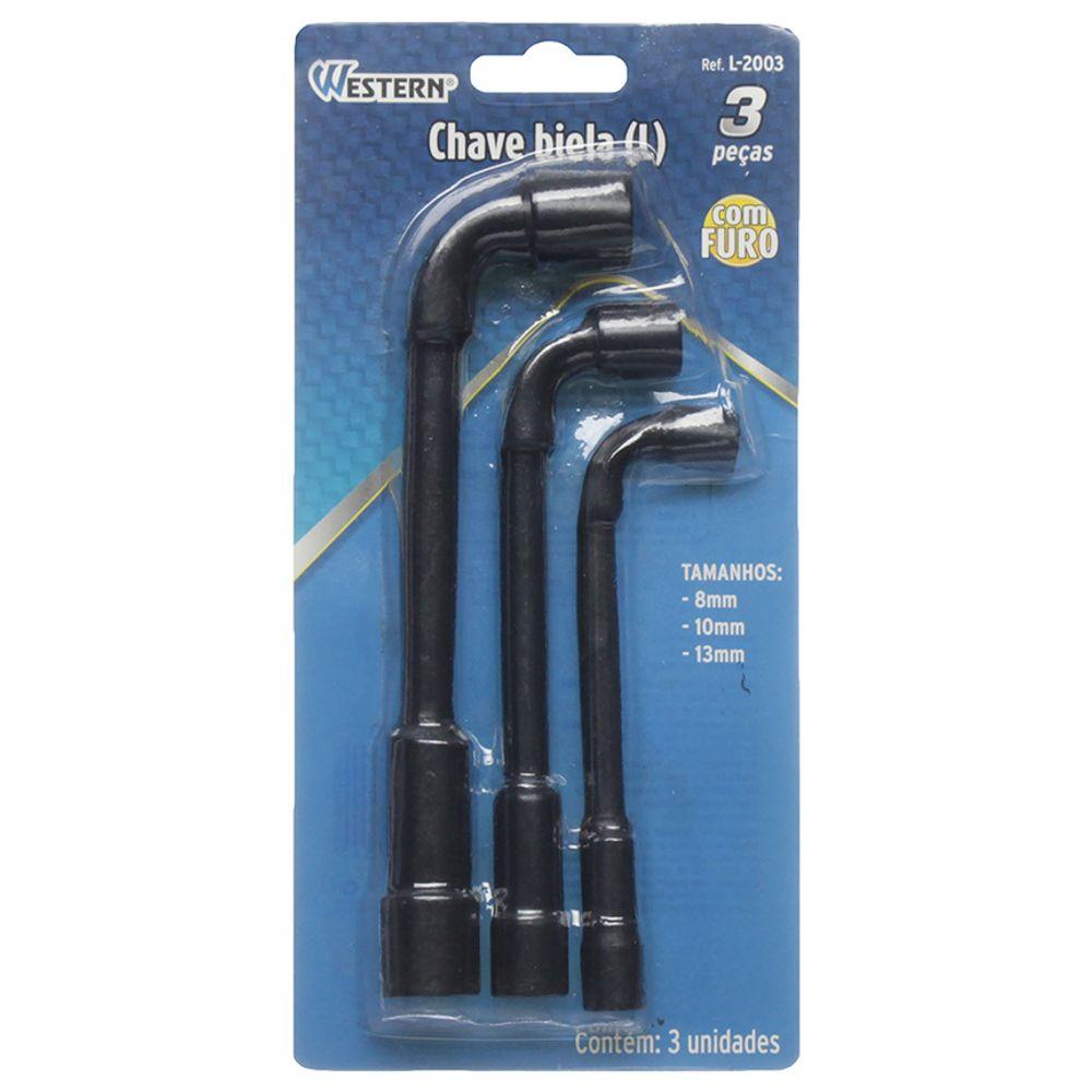 Chave Biela L Com Furo 3 Peçass - 3