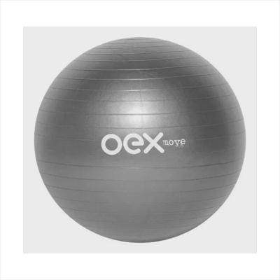 Bola Pilates OEX BM10 65cm Cinza Antiderrapante