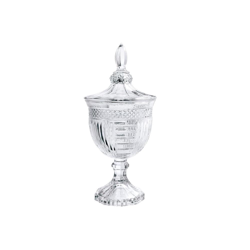 Potiche com Pé Vidro Vanessa 11,5 cm - 1