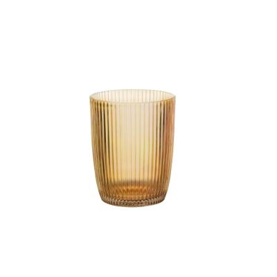 Copo Baixo de Vidro Graffiato Ambar 256Ml 6 Peças