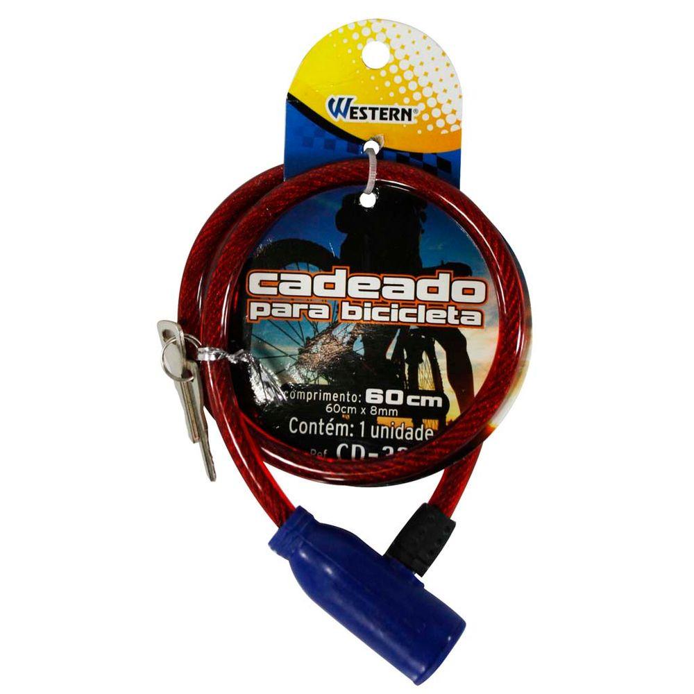 Cadeado para bicicleta 60cm com 2 chaves - 1