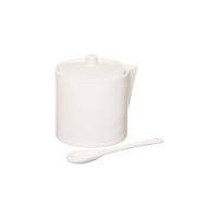 Açucareiro de Porcelana com Colher Manhattan Branco 300 ml - 1