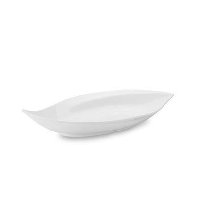 Travessa Funda Folha Branco 52x28x8,5cm 3L Haus Concept