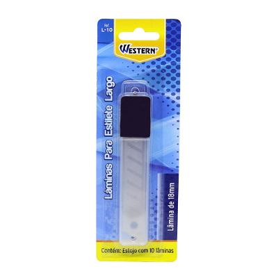 Jogo 10 Lamina Estilete Lar 18Mm