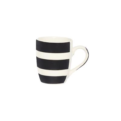 Caneca de Cerâmica Faixas Preta 300 ml
