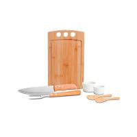 Conjunto Para Churrasco - Petisco Em Bambu - Porcelana - 7 Peças - 1
