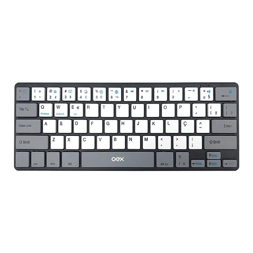 Teclado Concept OEX  Tc506 Branco/Cinza - 1