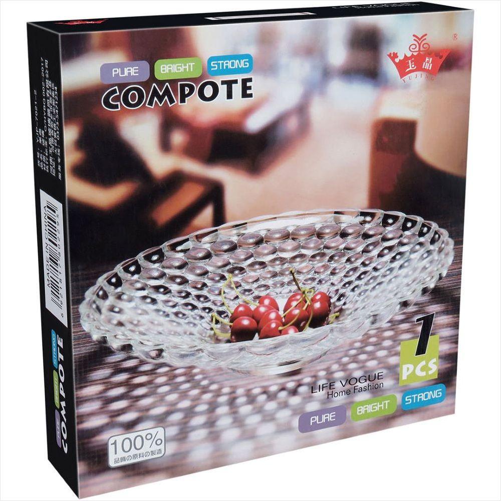 Centro Mesa 8x36x36 cm Cristal Eco Transparente Montreal - GS - 2