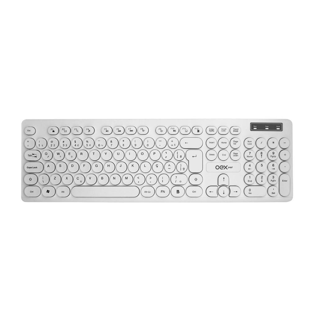 Teclado Pop OEX  Tc400 Branco - 1