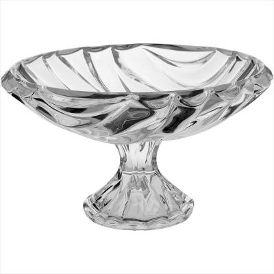 Centro Mesa 19x33x33 cm Cristal Eco Transparente Com Pé Alisios - GS