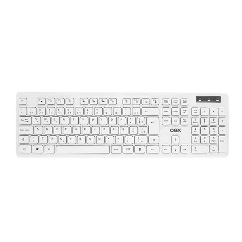 Teclado Flat OEX  Tc304 Branco - 1
