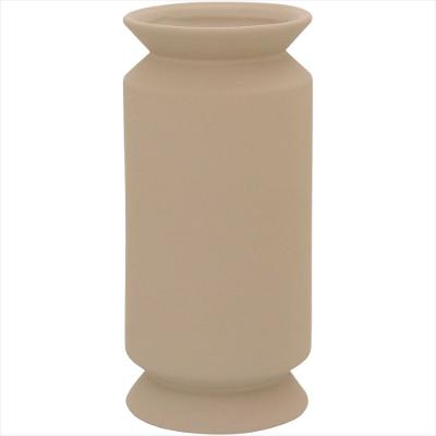 Vaso 25x12x12 cm Cerâmica Bege Winnie - GS