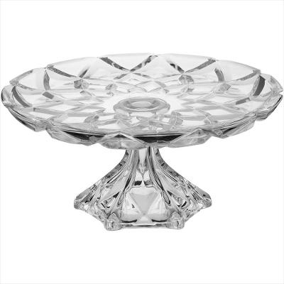 Centro Mesa 14x31x31 cm Cristal Eco Transparente Com Pé Andres - GS