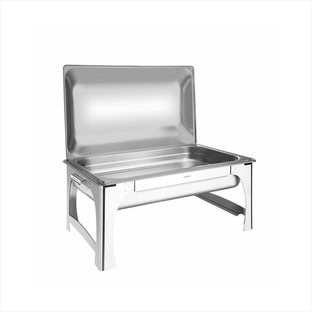 Rechaud Retangular Aço Inox Banho-Maria Tampa Removível Tramontina - 1