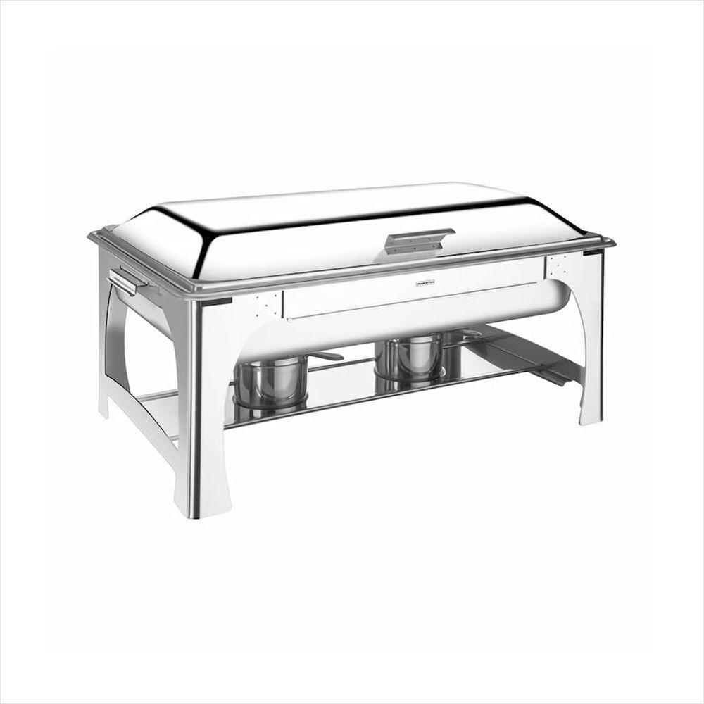 Rechaud Retangular Aço Inox Tampa Removível com Guias Tramontina - 3