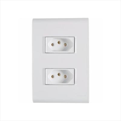 Conjunto 4X2 2 Tomadas 2P+T 20A Branco Tramontina