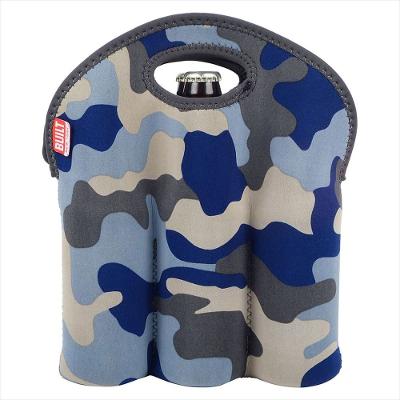 Porta Garrafa 6 Garrafas Neoprene Azul Built Tote 29x27x2cm