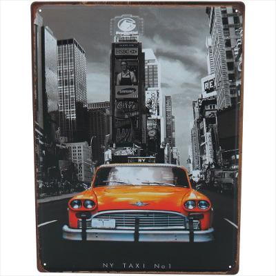 Placa Decorativa Color Metal Retro 40x30x3cm