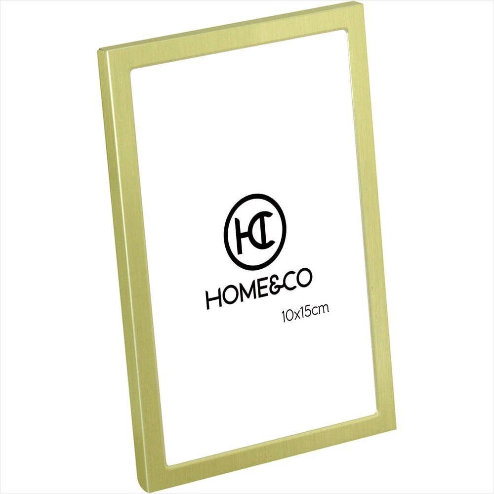 Porta-Retratos Alumínio Dourado 10x15 Home&Co Zartz 15x10x1cm - 1
