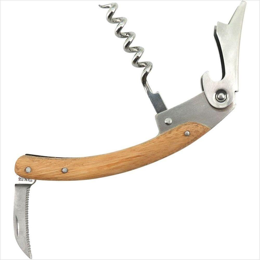 Jogo de Bar Vinho 4 Peças Bambu - NH - 3