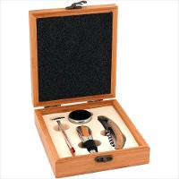 Jogo de Bar Vinho 4 Peças Bambu - NH - 2