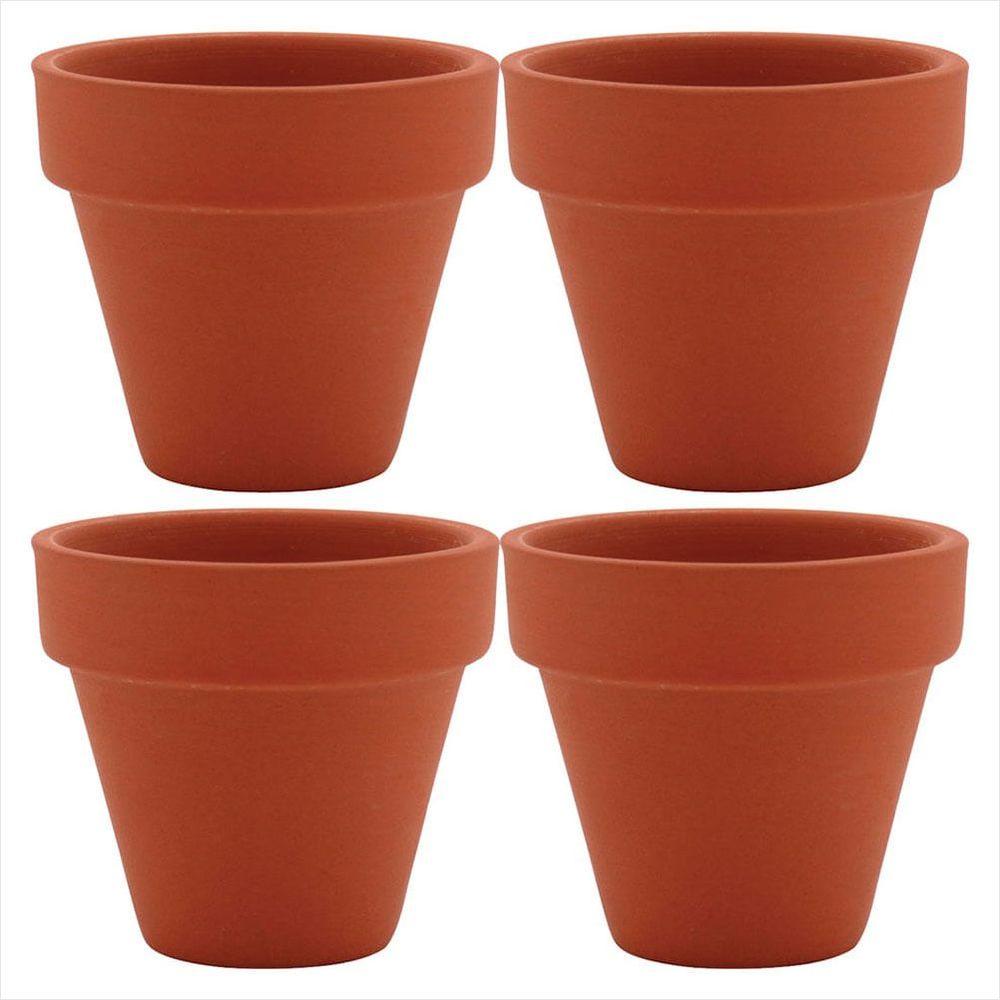 Vaso Natural 4 peças Clay Terracota 5 x 5 x 5cm - 1