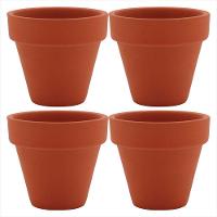 Vaso Natural 4 peças Clay Terracota 5 x 5 x 5cm - 1
