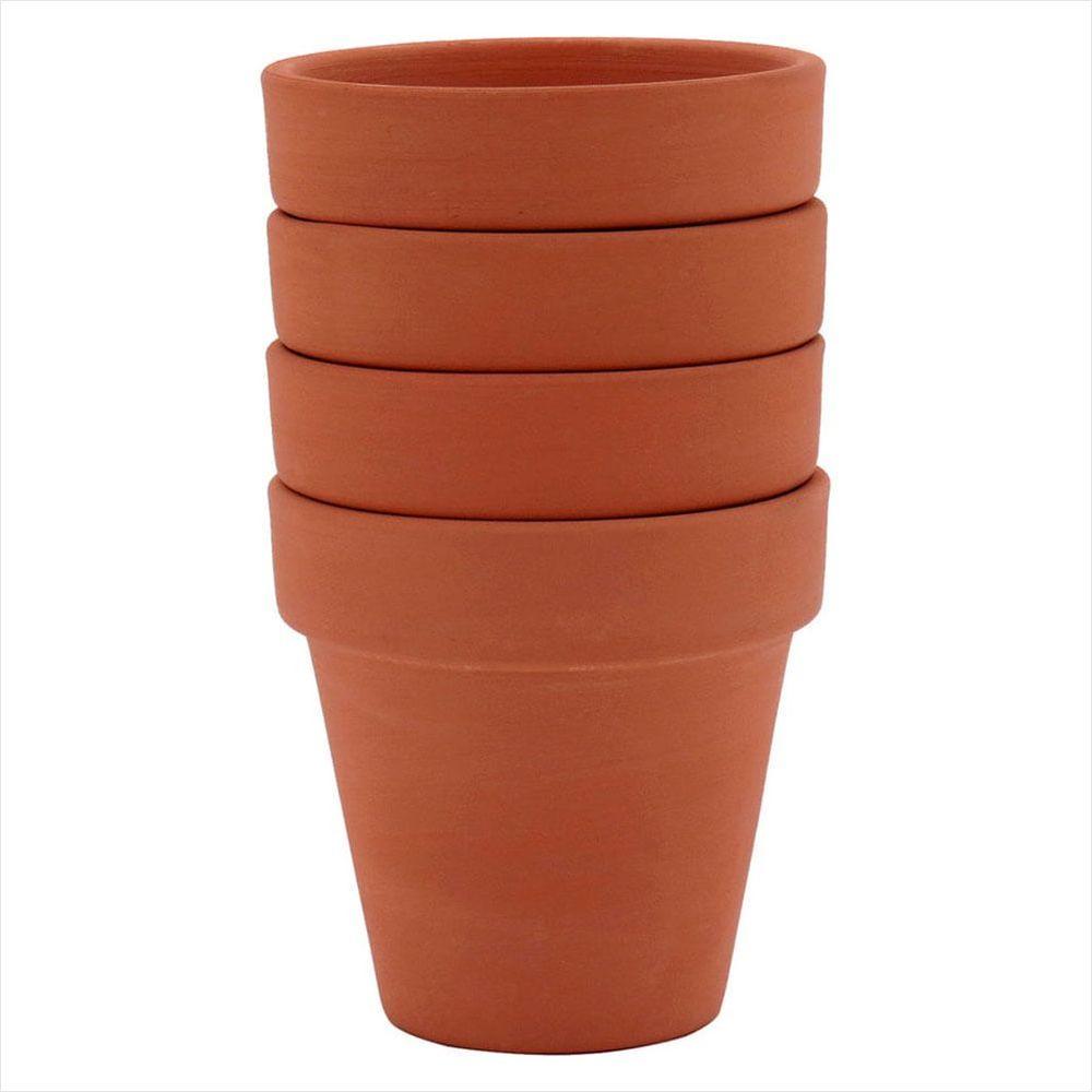 Vaso Natural 4 peças Clay Terracota 6 x 7 x 7cm - 3