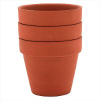 Vaso Natural 3 peças Clay Terracota 7 x 8 x 8cm - 3