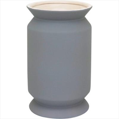 Vaso de Cerâmica Cinza 23x14x14cm