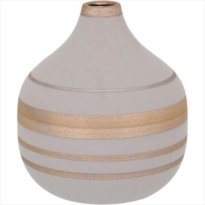 Vaso de Cerâmica Cinza Frith 18x16x16cm