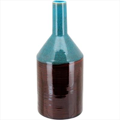 Garrafa Decorativa Cerâmica Marrom Home&amp;Co - NH