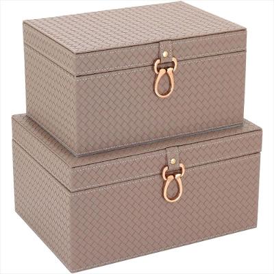 Caixa Organizadora Sintético Bege Uranus 2 Peças - Home&amp;Co