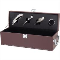 Estojo Vinho Sintético Marrom 5 Peças Com Acessórios Malbec - GS - 1