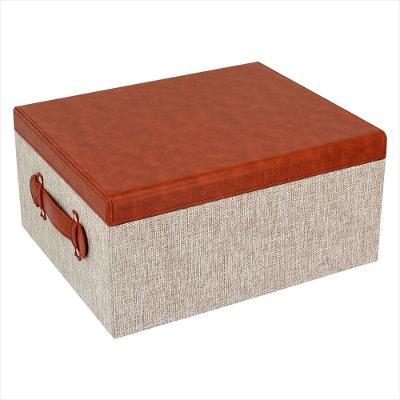 Caixa Organizadora Sintético Marrom - Home&amp;Co - 2 Peças