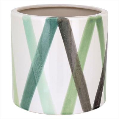 Cachepô 24x24x24cm Cerâmica Verde Playa - NH