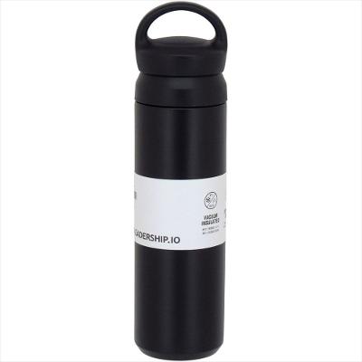 Garrafa Térmica 26x7x7 cm 480ml Inox Preto Parede Dupla Kettlebell - GS