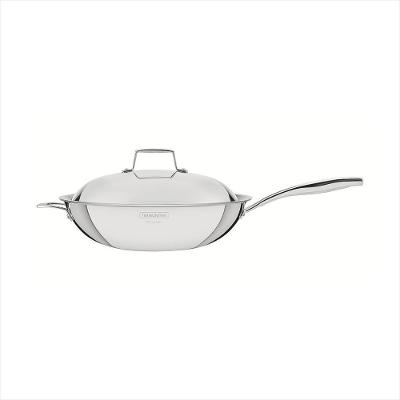 Panela Wok Aço Inox Triplo - Tramontina - 32cm - Cozimento Uniforme