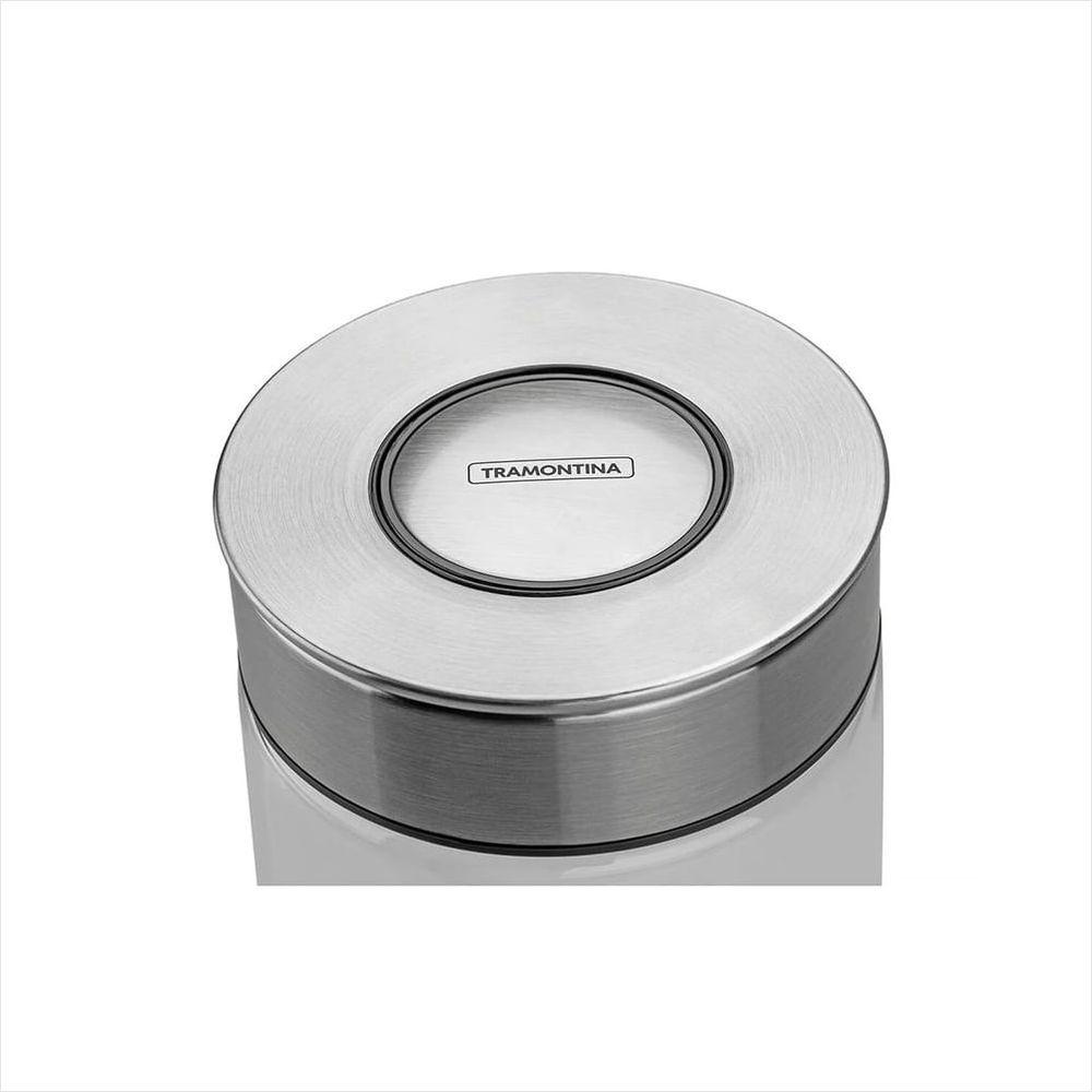 Pote de Vidro Purezza com Tampa de Aço Inox 1,4 L Tramontina - 3