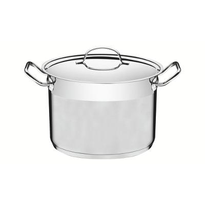 Caldeirão Tramontina Professional Inox com Tampa Detalhe Satinado 24cm 7,8L