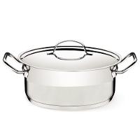 Caçarola Tramontina Professional Rasa Inox e Tampa Plana Detalhe Satinado 20cm 2,9L - 5
