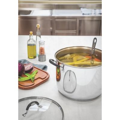 Caldeirão Tramontina Solar Silicone Inox Tampa de Vidro 28 cm 11,9L