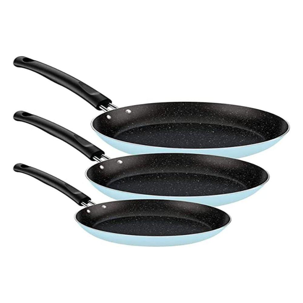 Jogo Frigideiras Tramontina Alumínio Azul 3 Peças - 2