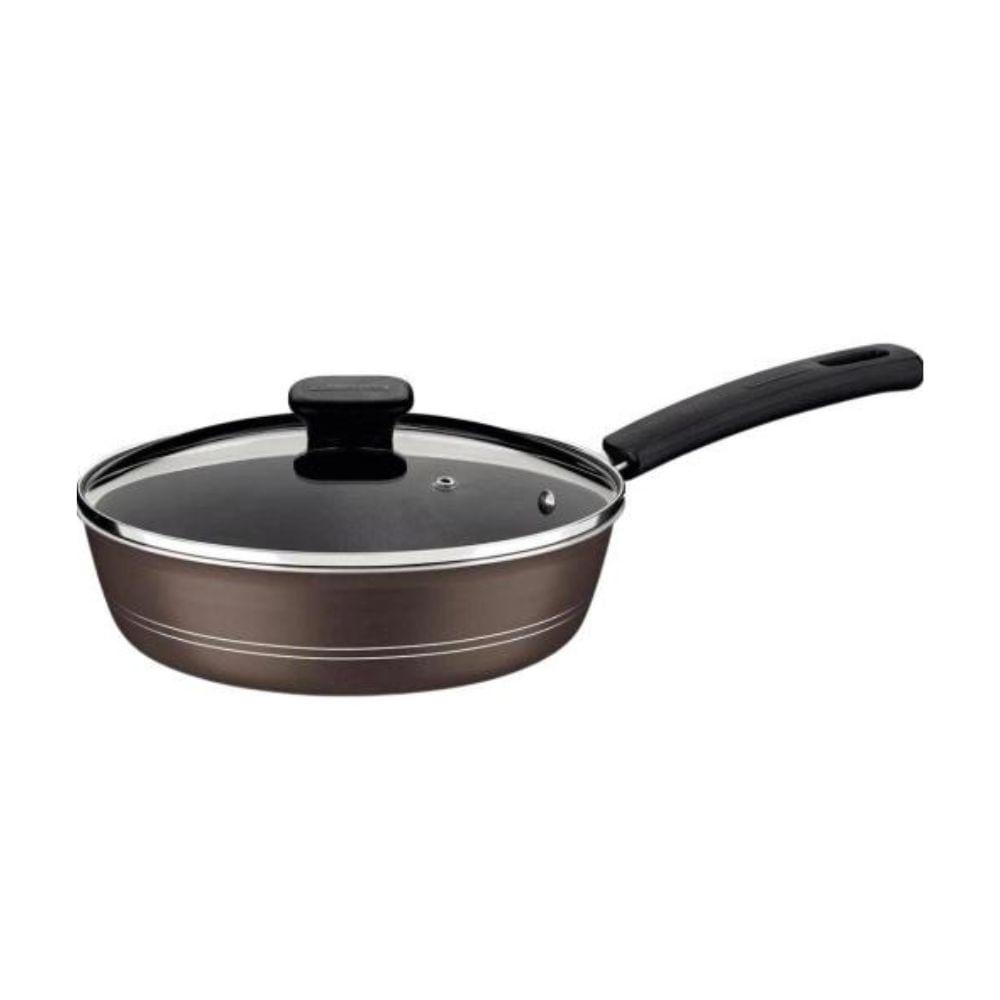Frigideira Funda Tramontina com Tampa Antiaderente Avelã 24cm 2,5L - 3