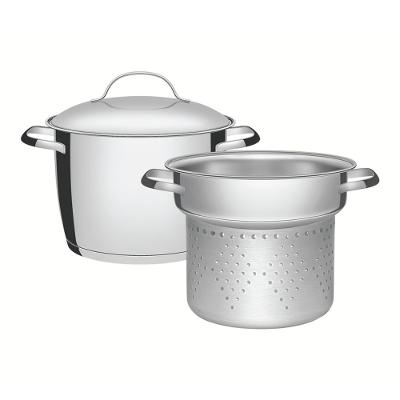 Jogo Cozi-Pasta Tramontina Allegra Inox Fundo Triplo 2 Peças