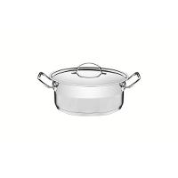 Caçarola Tramontina Professional Rasa Inox e Tampa Plana Detalhe Satinado 16cm 1,4L - 1