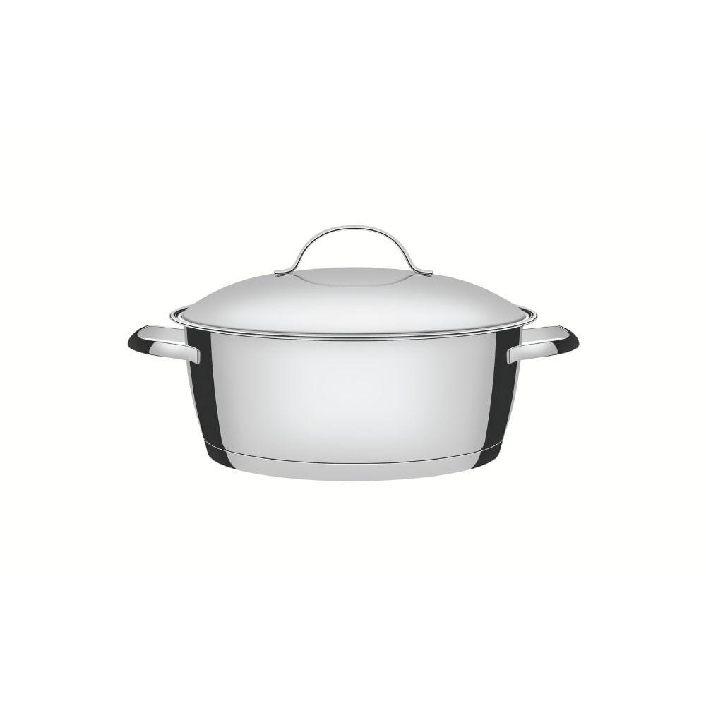 Caçarola Rasa Tramontina Allegra Inox Fundo Triplo 22cm 3,3L - 2