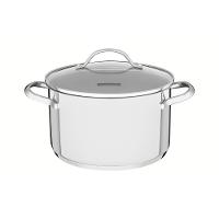 Caçarola Funda Tramontina Uma Inox Fundo Triplo e Tampa de Vidro 24cm 6,1L - 1